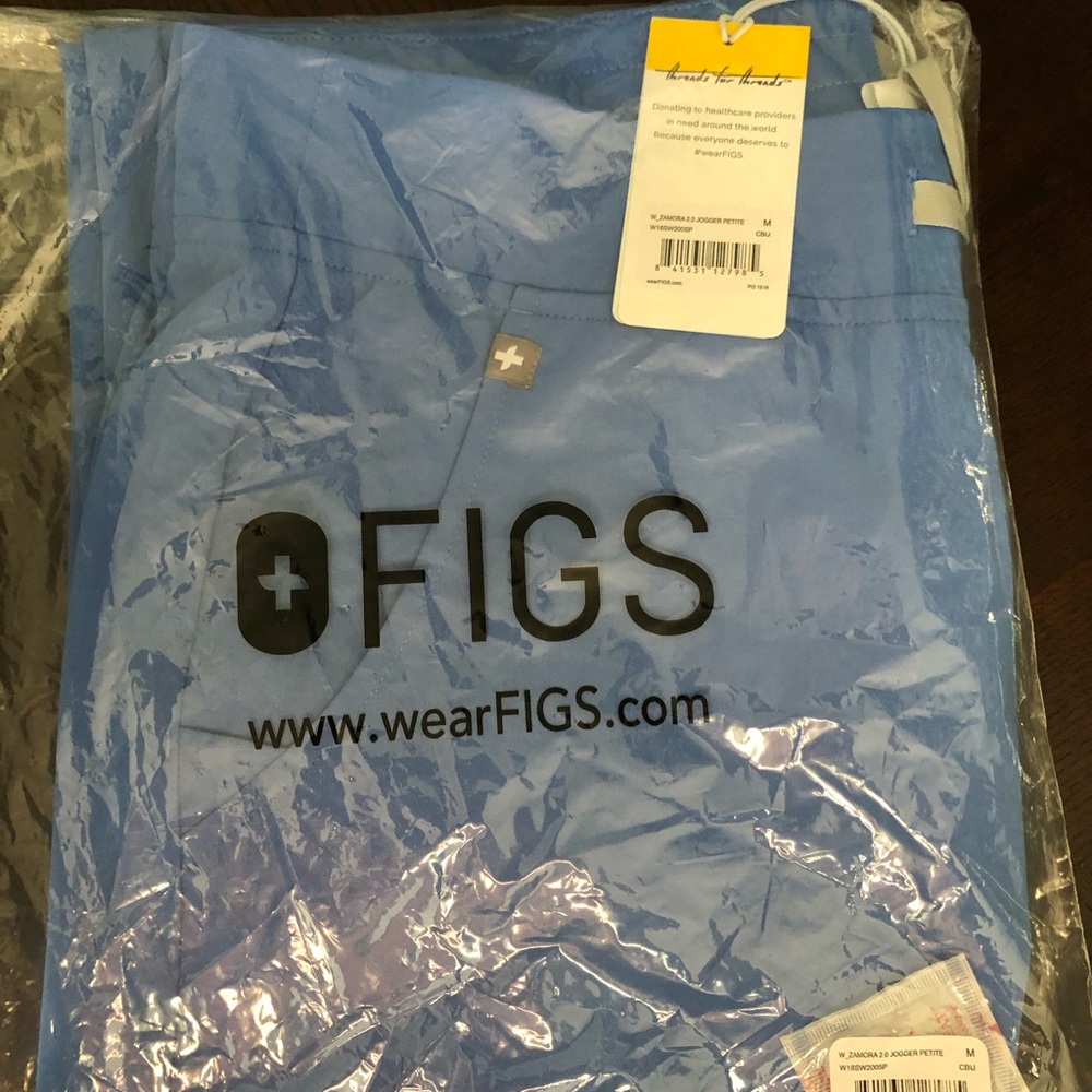 Figs Zamora Scrub Joggers - Ceil Bl. Sz. M- Petite